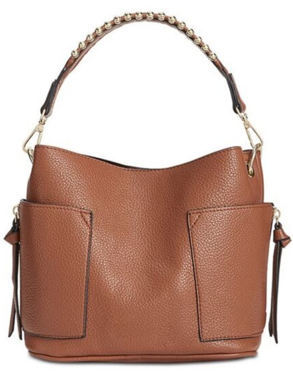 Steve Madden Sammy Bucket Bag with Studded Handle & Crossbody Strap